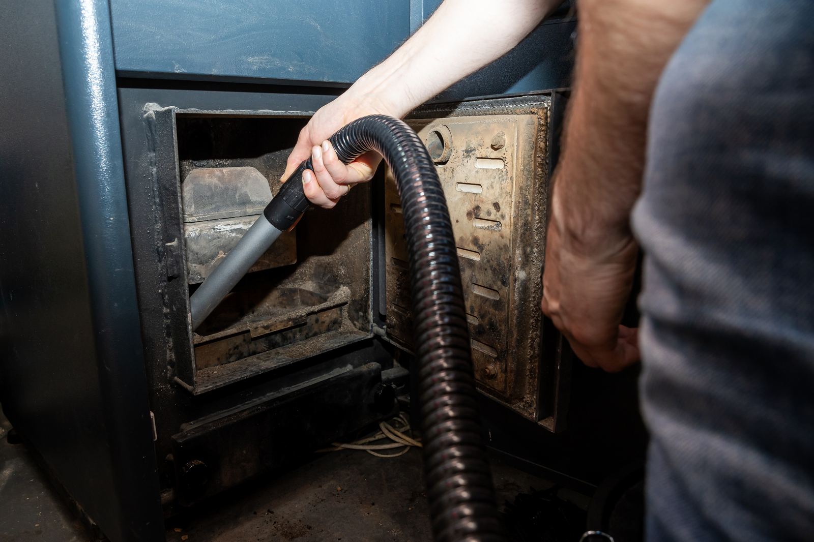 Working the flue interior